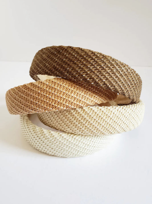 Woven straw Headbands