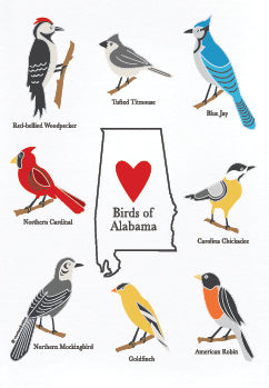 State Birds, Hand Towel Alabama