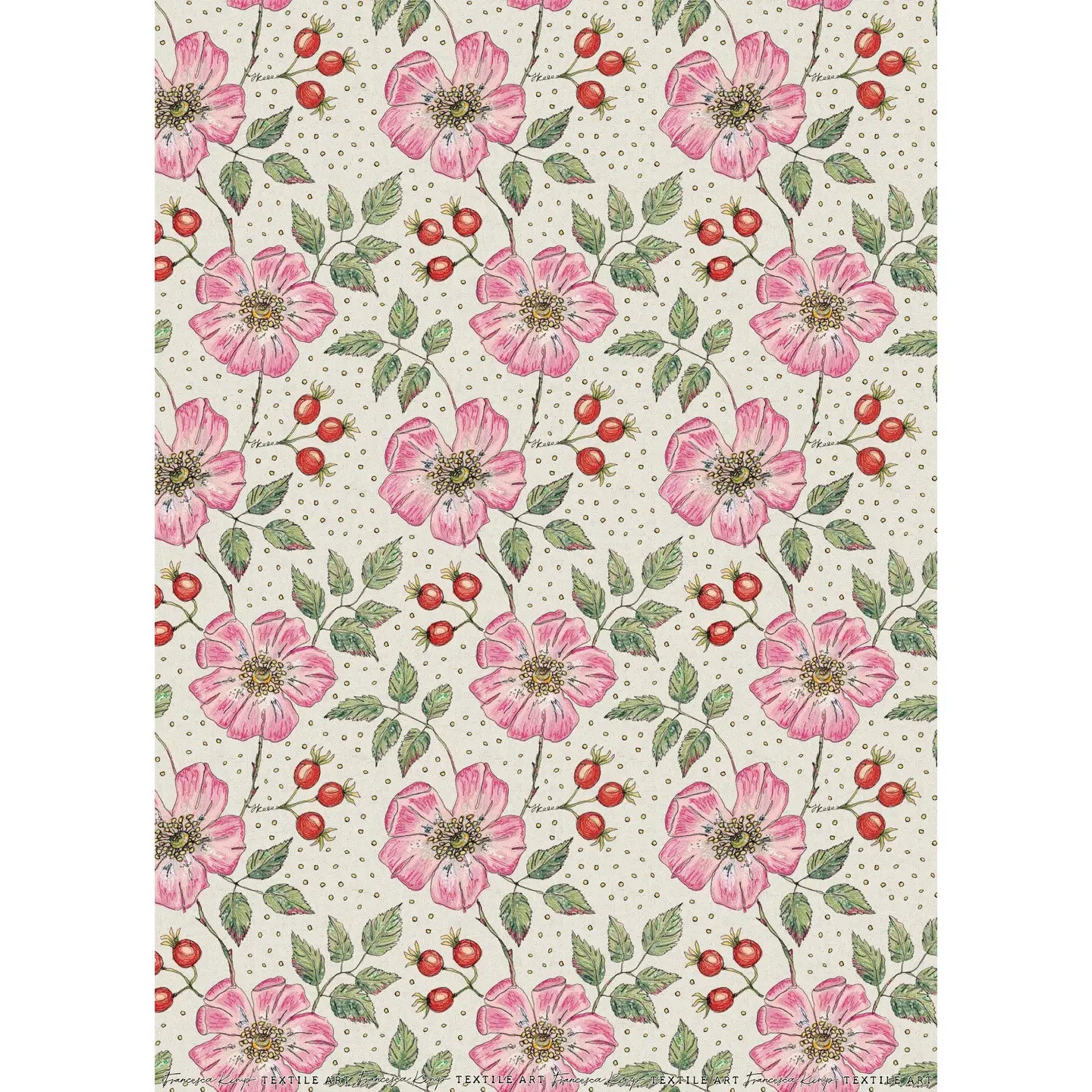 wild rose wrapping paper