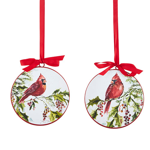 Cardinal Disc Ornament