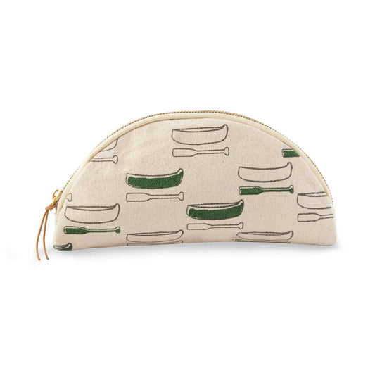 Green canoe canvas pouch