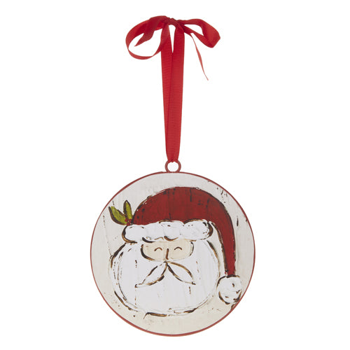 Santa Face Disc Ornament