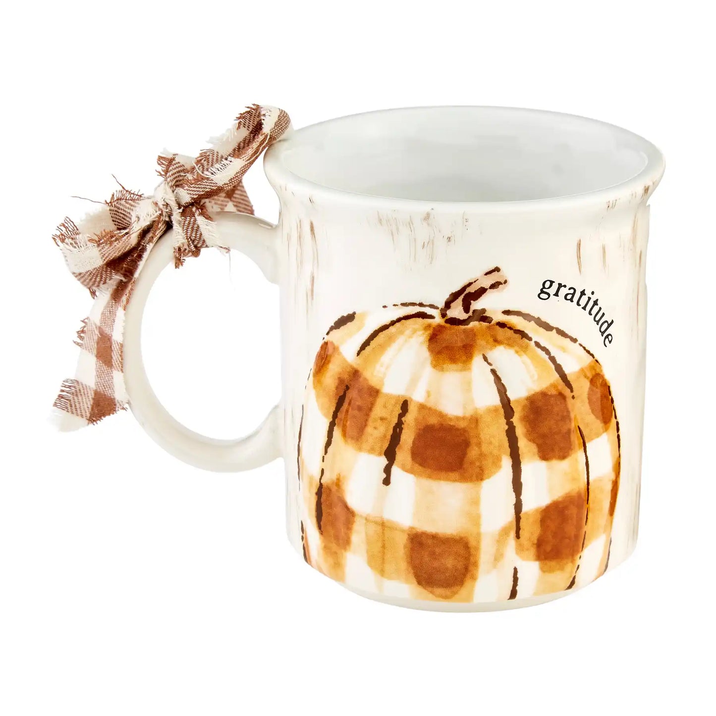 CHECK PUMPKIN COFFEE MUG