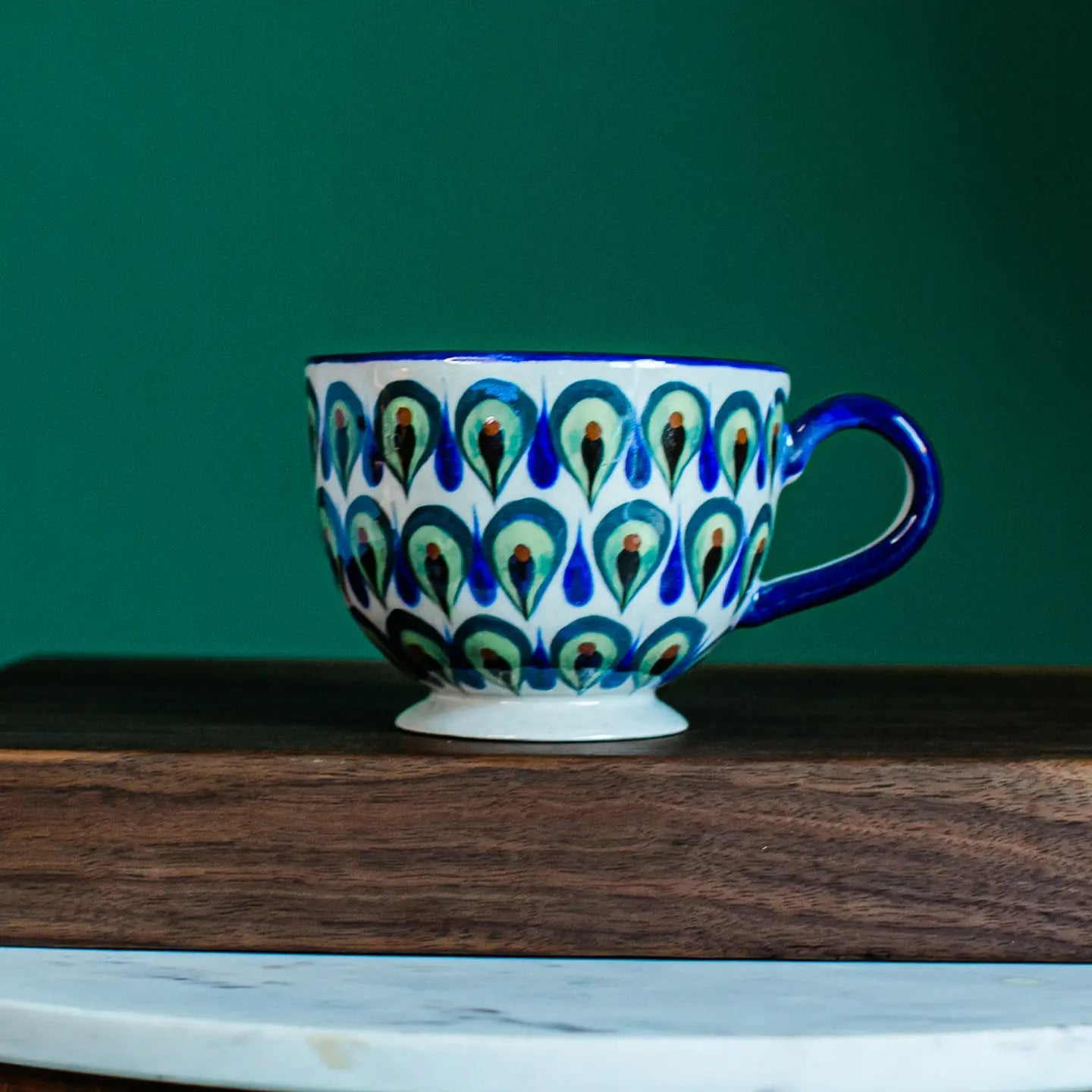 Cappuccino and soup mug