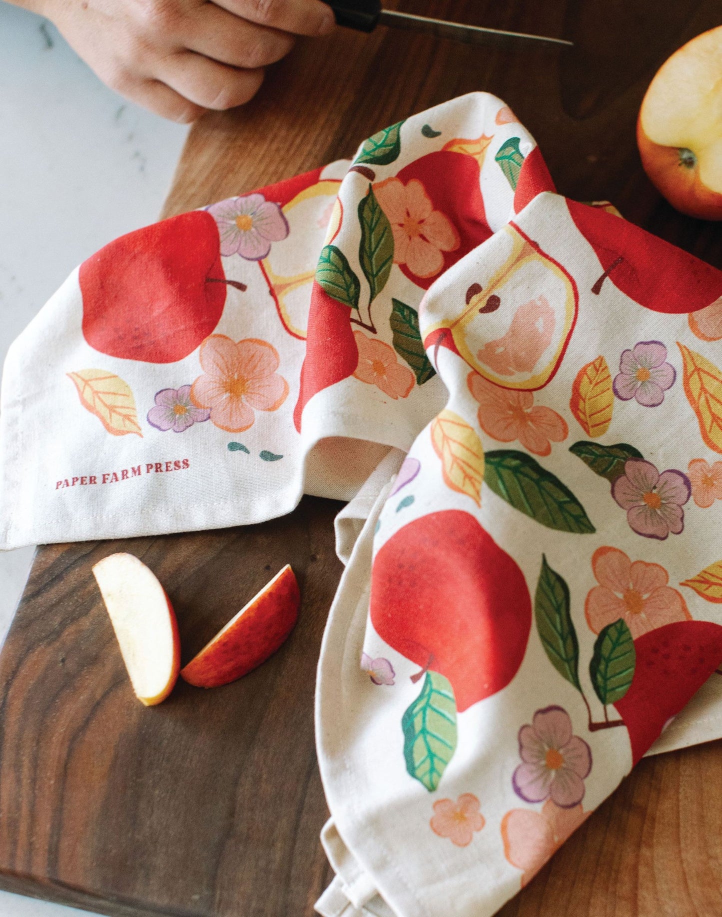 Apple tree tea towel