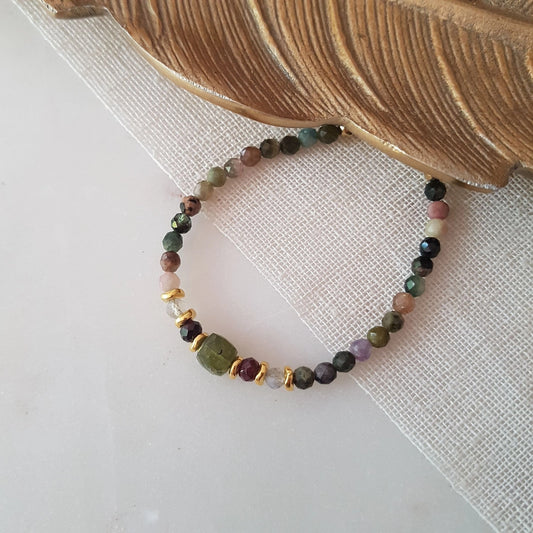 Labradorite or Tourmaline Bracelet - Amara