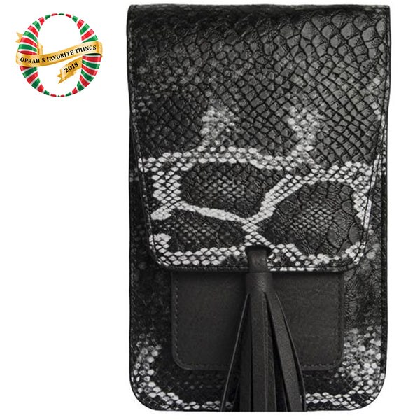 Harper crossbody Charcoal Snake Skin