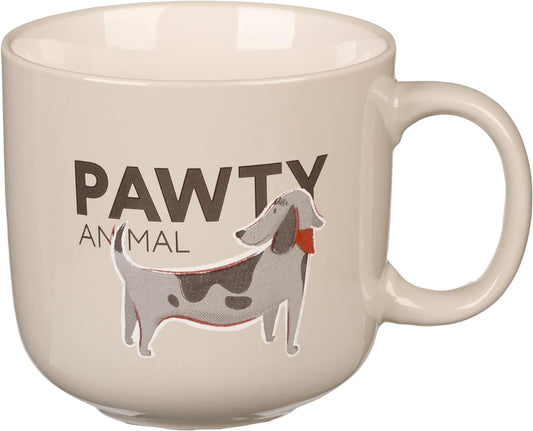 Pawty Animal Light Gray Ceramic Coffee Mug