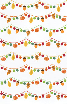 Fall Bunting, Tea Towel or Hand Towel