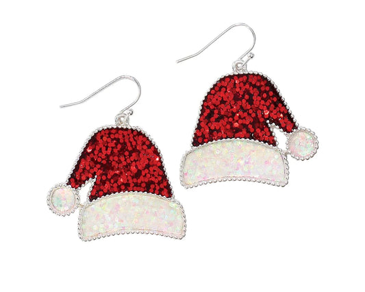 Santa hat Christmas Earrings