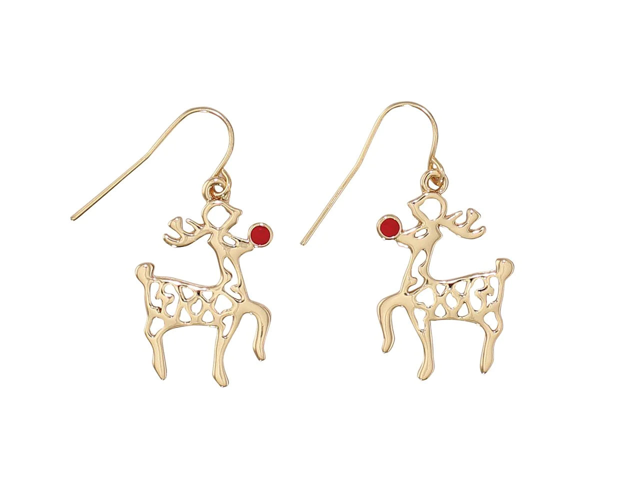 Gold Rudolph Earrings