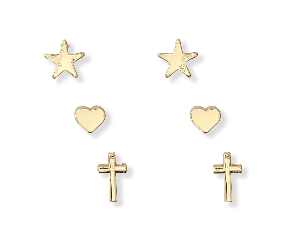 Gold stars, hearts & crosses