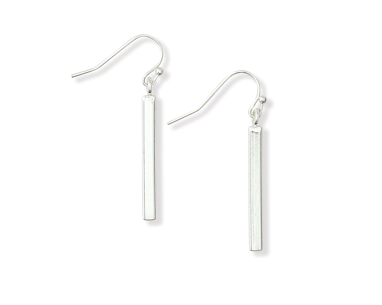 Trendy silver linear drops