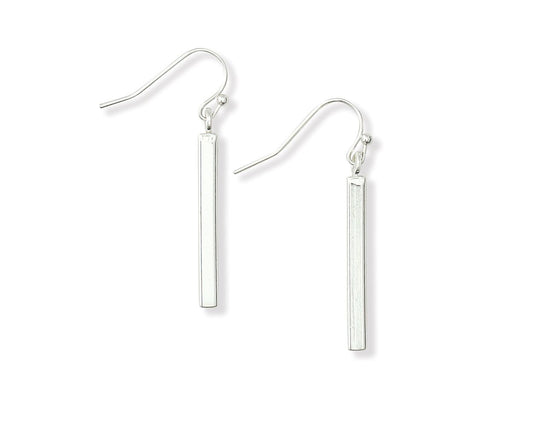 Trendy silver linear drops