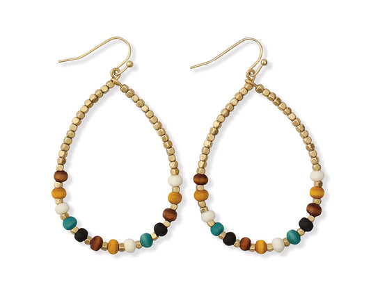 Gold Multi bead teardrops