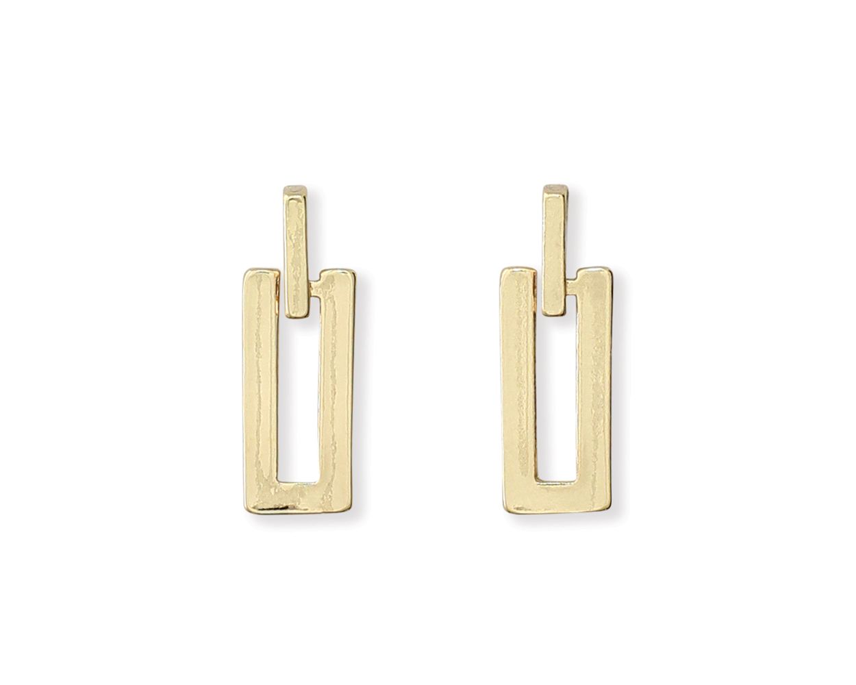 Gold Rectangle earrings