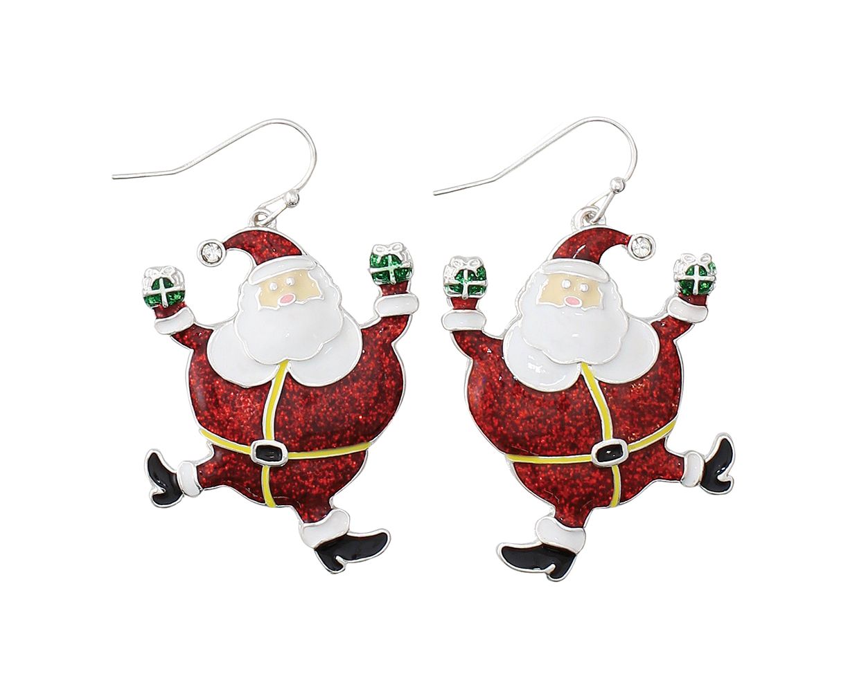 Frodicking Santa Earrings