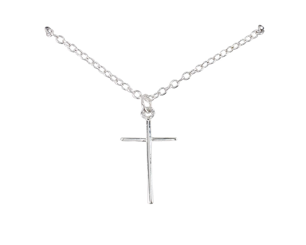 Classic Silver Cross Necklace