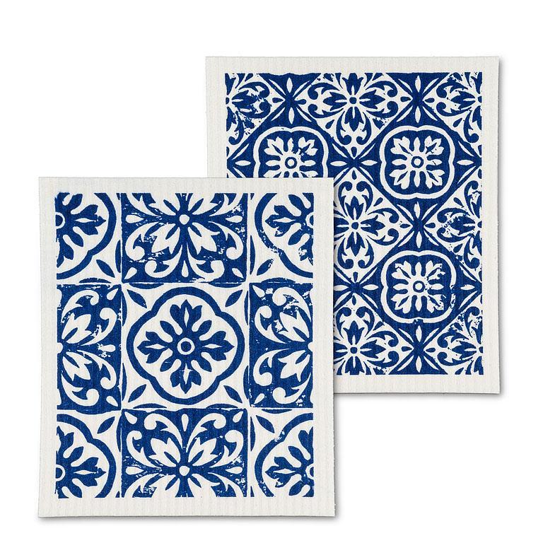 Blue Tile Dish Cloth