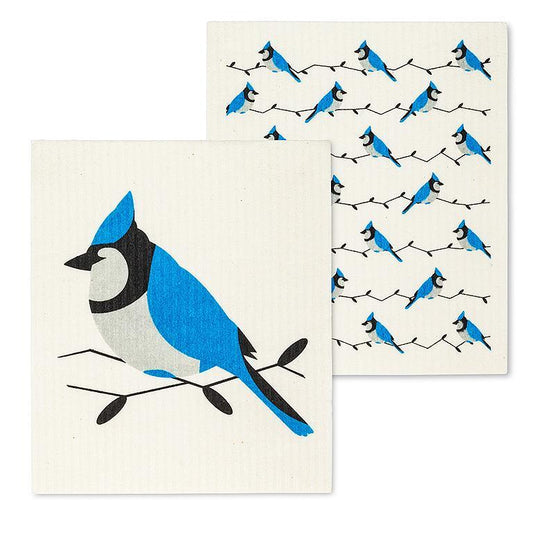 Blue Jay Swedish Dishcloth