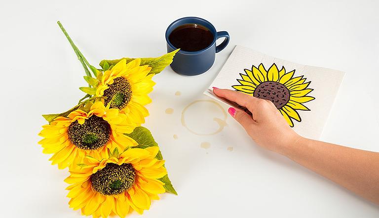 Sunflower Swedish Dishcloth