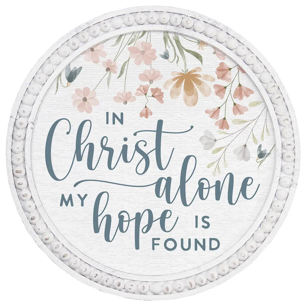 Christ Alone Flowers - Beaded Art Round