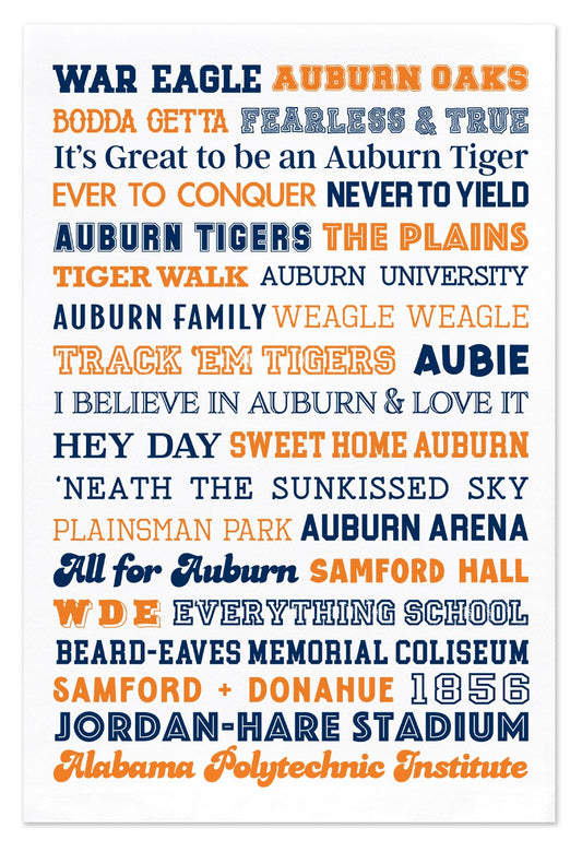 Auburn University Licensed, Tea or Hand Towel