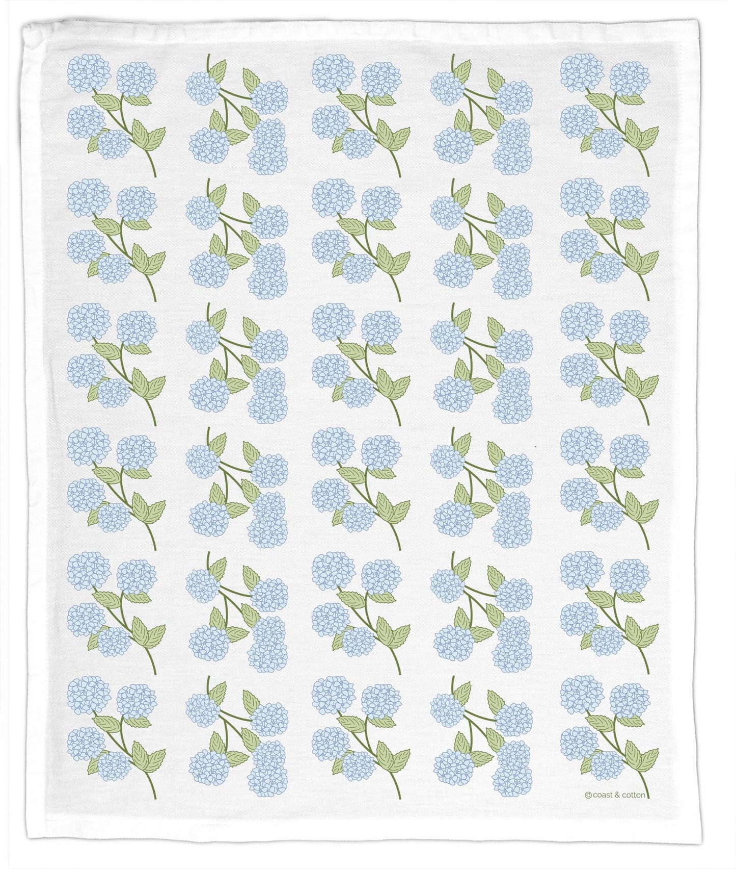 Blue Hydrangeas tea towel