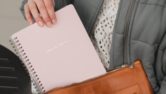 Church notebook - blush pink