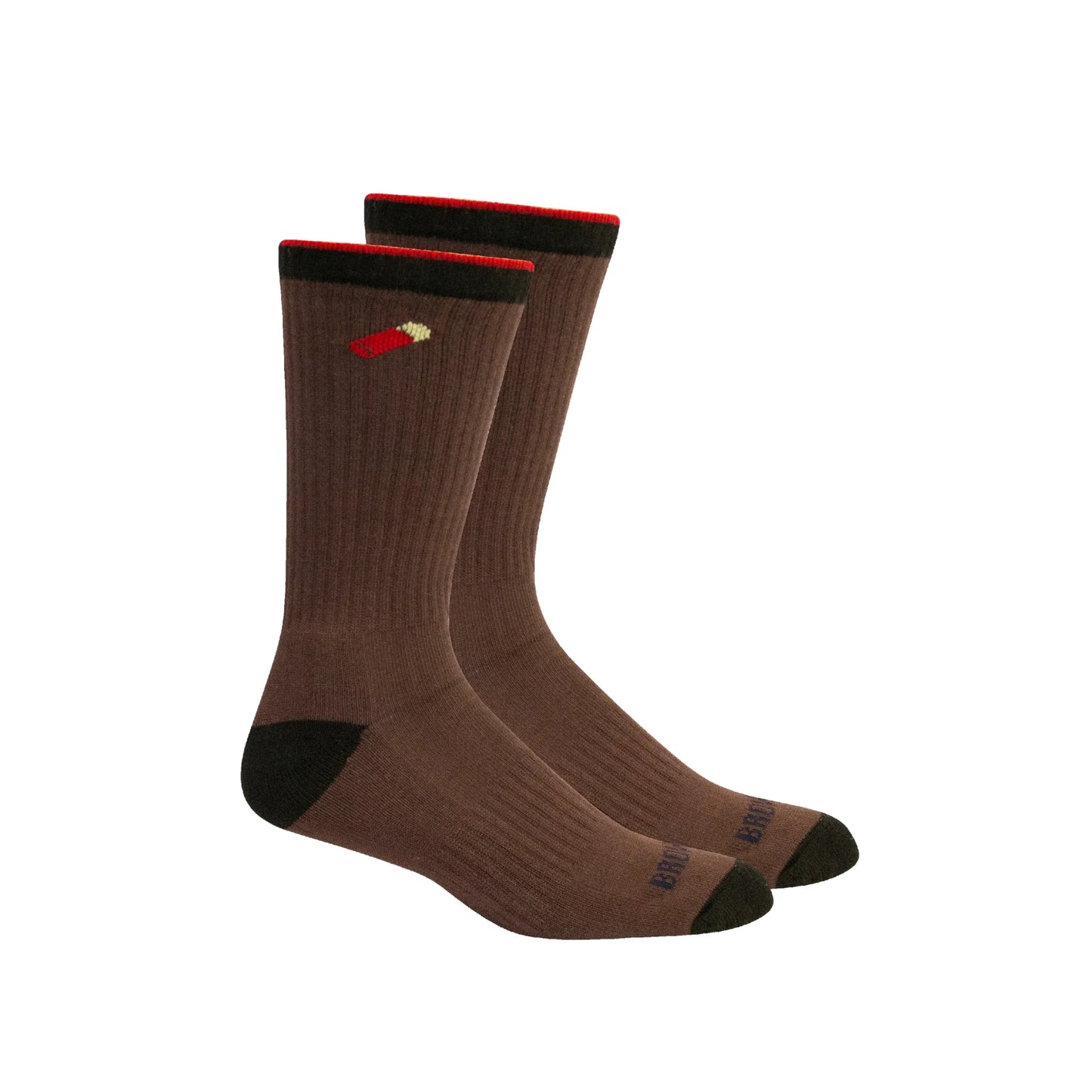 High Brass Shoot gun Sports Socks-Brown