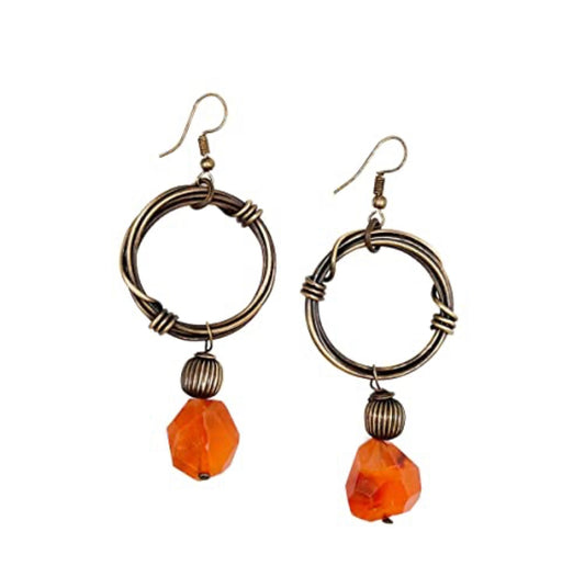 Anju-Banjara Earrings - Carnelian