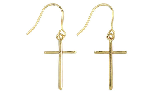 Gold Cross Dangles