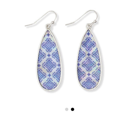 Blue Silver Dangles