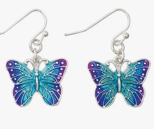 Silver Butterfly Earrings