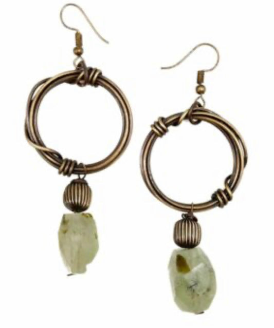 Anju Tree Agate Stone Earrings