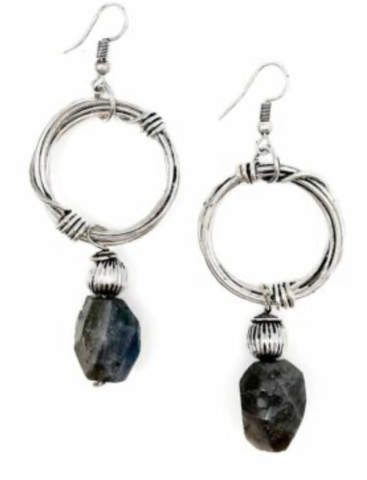 Anju Labradorite Stone Earrings