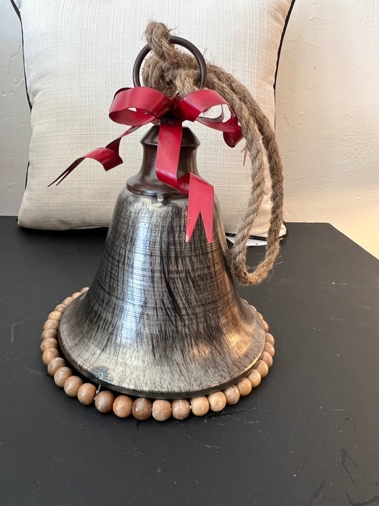 Metal Beaded Bell Decoration