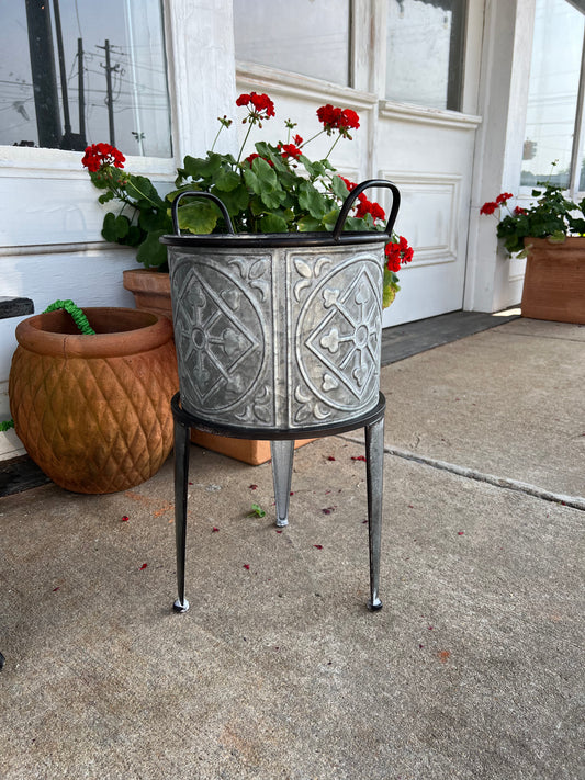 Small Tin Decorative Planters