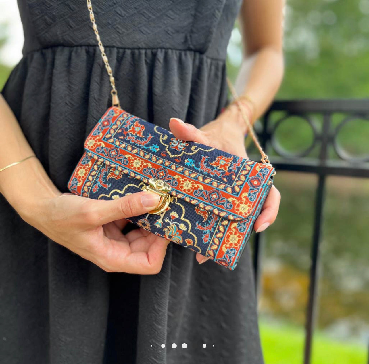 Turkish Rug Design Crossbody Bag, Boho Should Bag