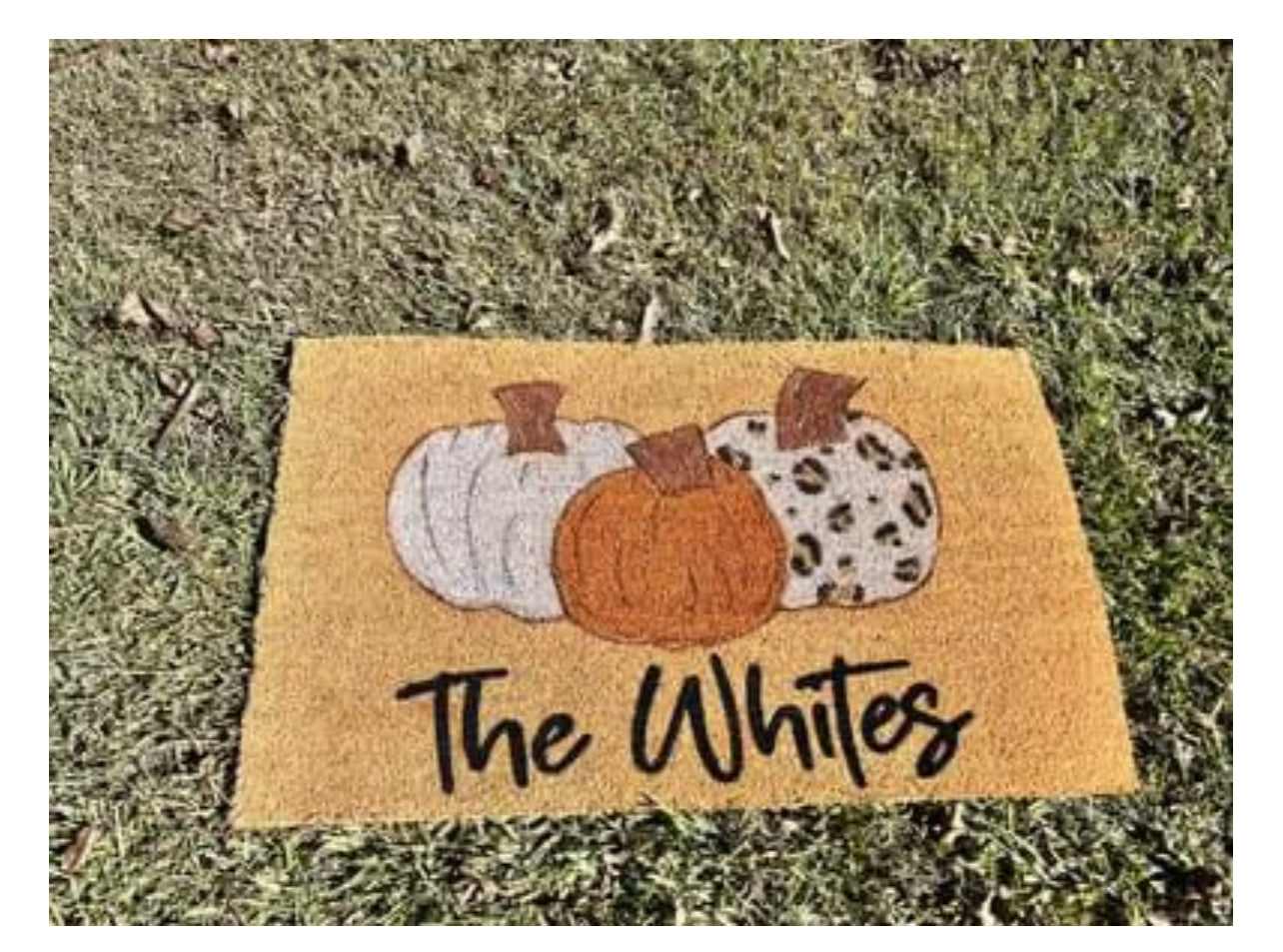 Custom outside mats or rugs