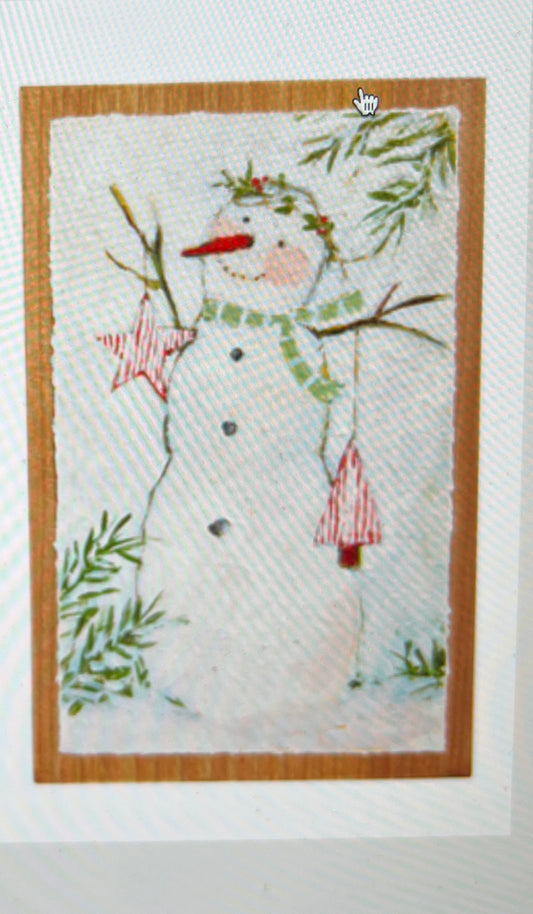 Snowman Texture Paper Wall Art