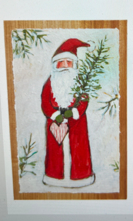 Santa Texture Paper Wall Art