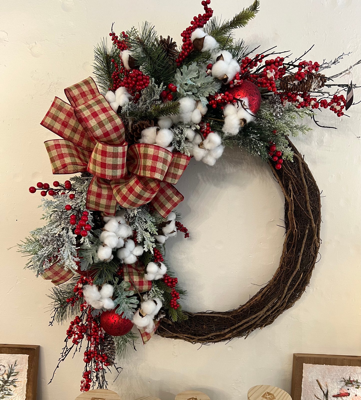 Red Cotton Wreath