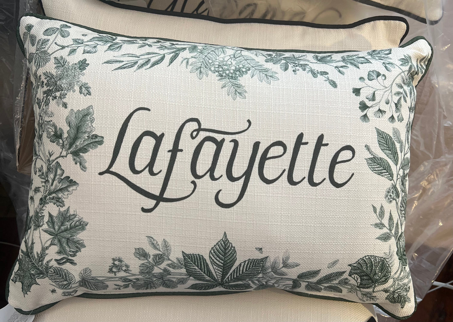 Green Leafy Lafayette Pillow