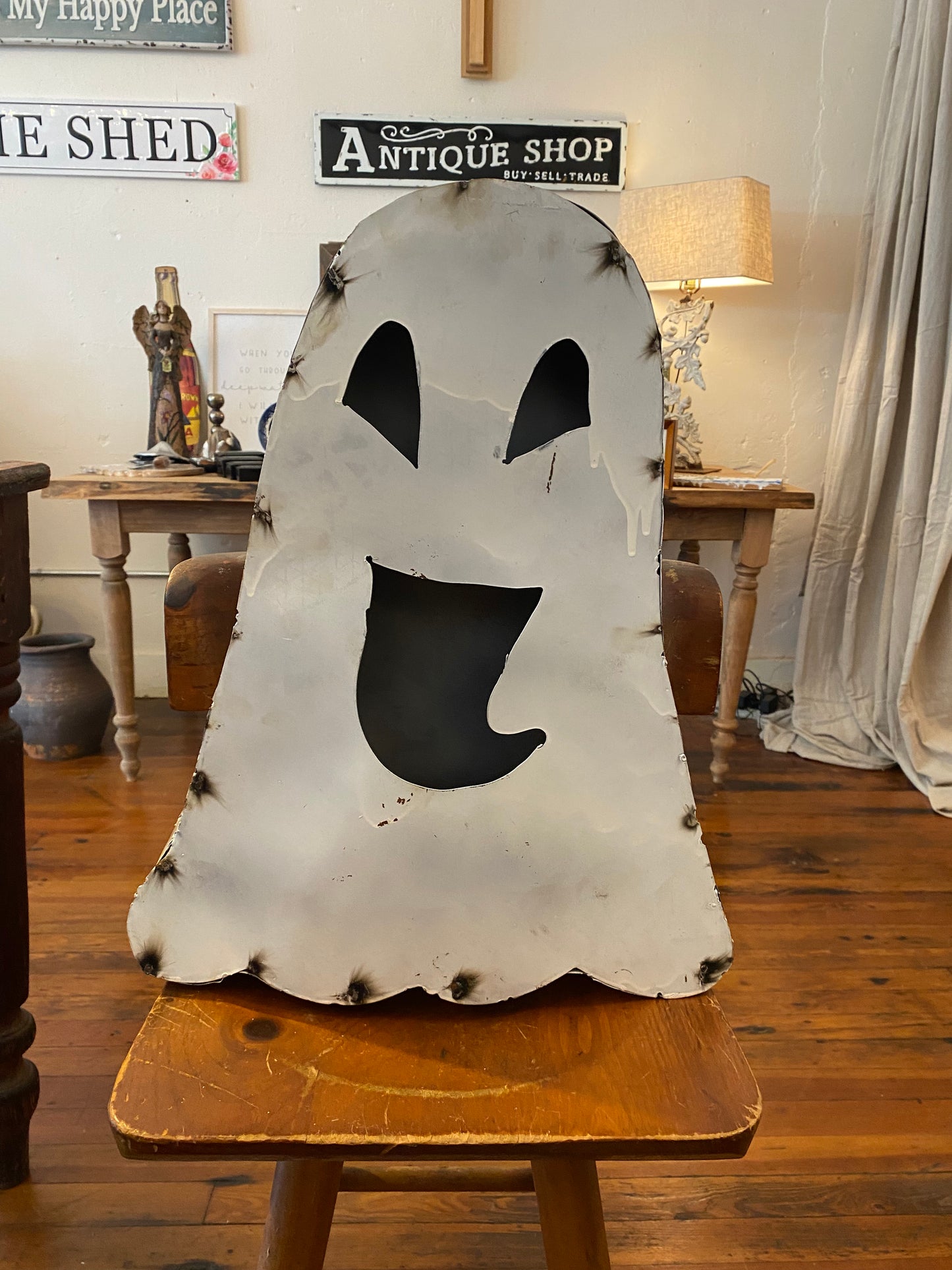 Large Ghost Jack O Lantern