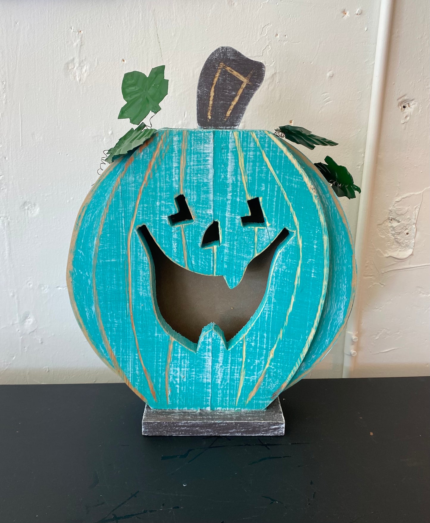 Aqua Whimsical Pumpkin