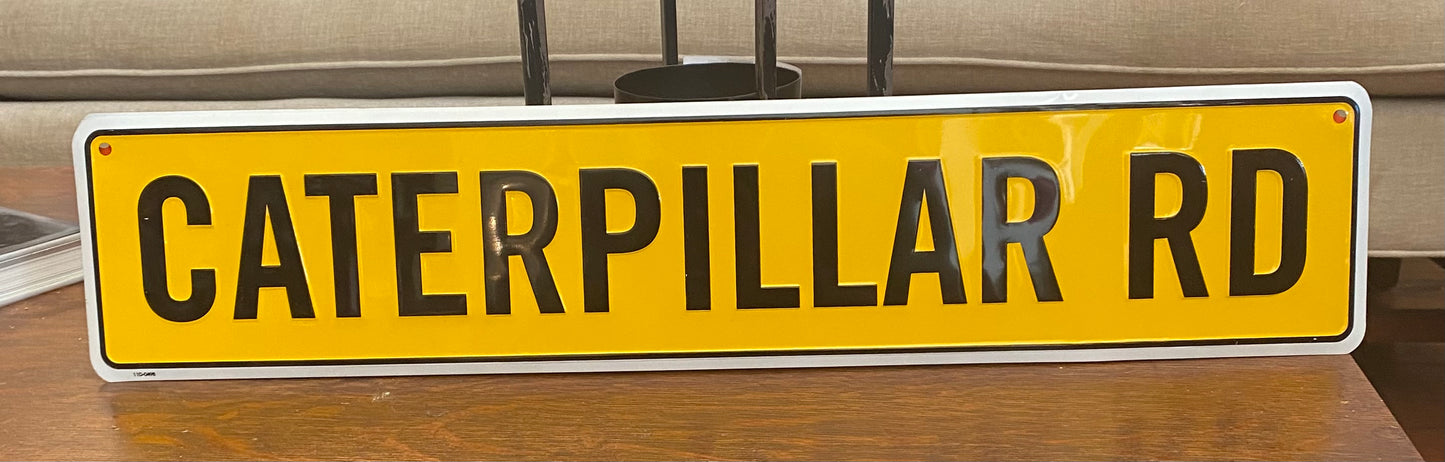 Caterpillar Road sign