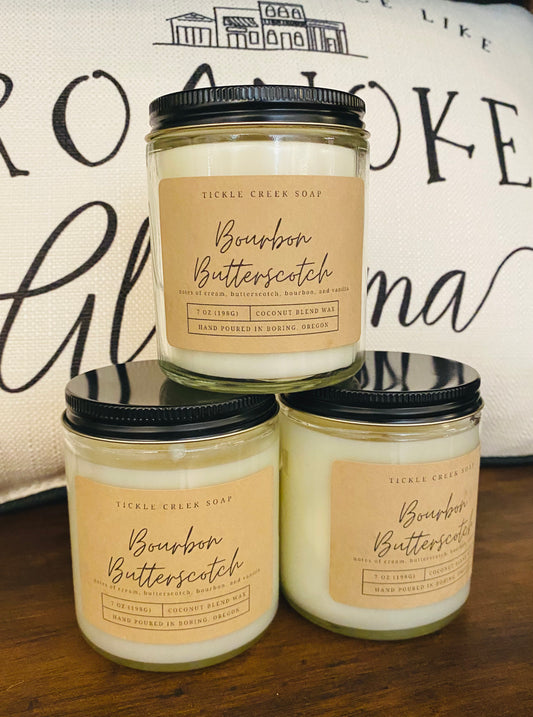 Tickle creek Bourbon Butterscotch Candle