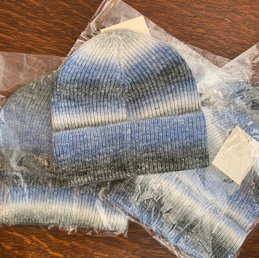 Blue striped Knitted Beanie