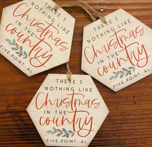 Christmas Country Five points Ornament